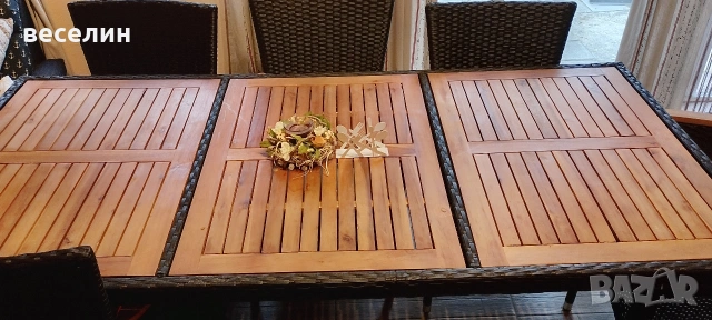 Продавам градински ратанови комплект, снимка 4 - Градински мебели, декорация  - 54204507