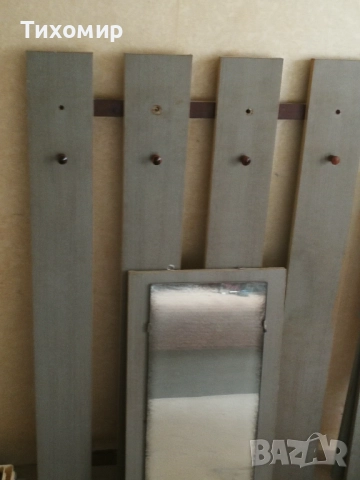 Здраво портманто за антре (Сиво) – Закачалка, Огледало и Шкаф, снимка 2 - Портманта - 45559924