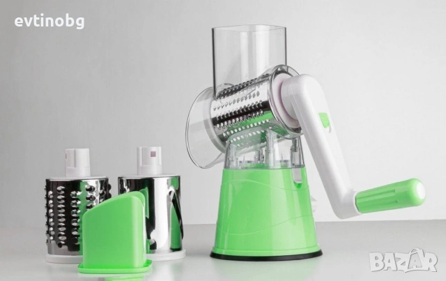 Интересно ренде тип ръчна мелничка с 3 рендета от неръждаема стомана / Размер на продукта: 26 * 11 *, снимка 6 - Аксесоари за кухня - 53807143