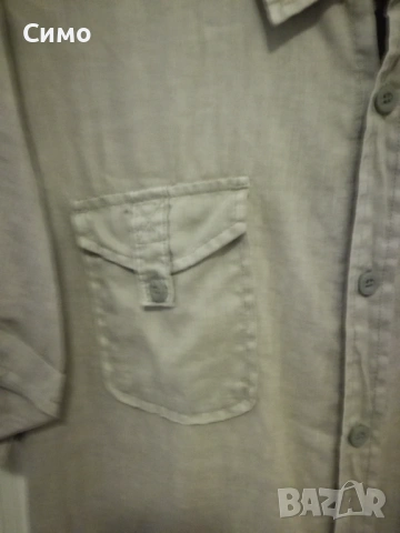 СHEVIGNON - Мъжка Ленена Риза Къс Ръкав, снимка 4 - Ризи - 53202445