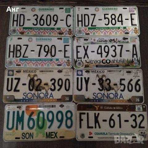 Мексикански номера , снимка 2 - Други ценни предмети - 53661576