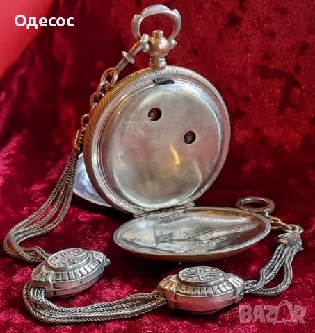 Старинен Османски джобен часовник с кюстек, снимка 6 - Антикварни и старинни предмети - 45135586