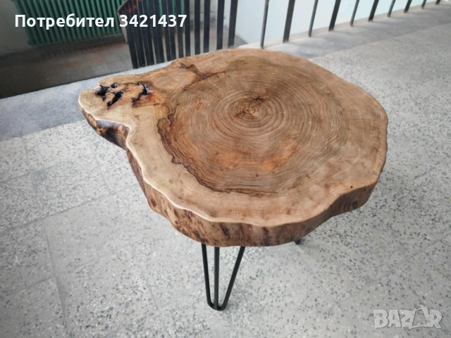 Холна маса от шайба орех , снимка 4 - Маси - 53615307