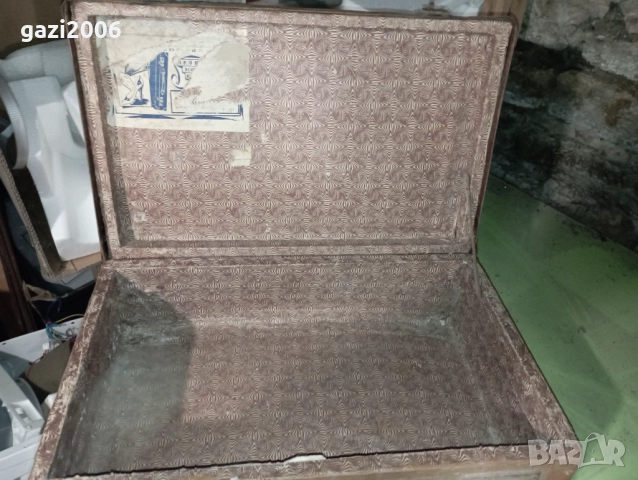 Кожен куфар-Антика, снимка 2 - Антикварни и старинни предмети - 52617079