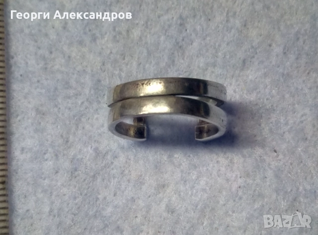 Шармантен СРЕБЪРЕН ПРЪСТЕН Подходящ и За ПРЪСТ на КРАК Оксидирано СРЕБРО 925 Ажурна ръчна изработка, снимка 4 - Антикварни и старинни предмети - 52776023