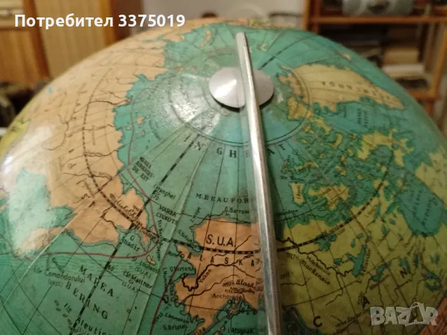 Ретро глобус лампа, снимка 2 - Антикварни и старинни предмети - 49960546