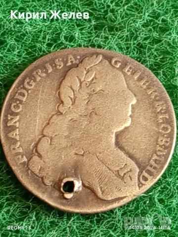 Сребърна монета 7 кройцера 1763г. Франц първи Австрия за КОЛЕКЦИЯ 52999, снимка 4 - Нумизматика и бонистика - 53094123