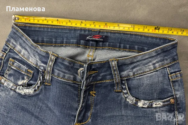 Дамски накъсани дънки S/M, снимка 7 - Дънки - 49497900