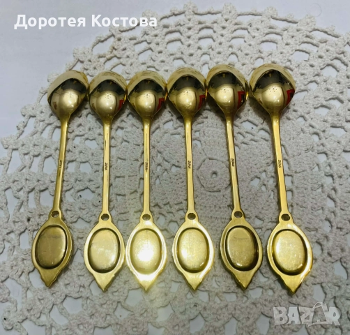 ROYAL ALBERT красиви позлатени лъжички от Англия, снимка 7 - Антикварни и старинни предмети - 52575073