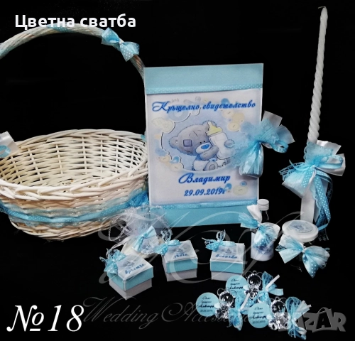 Комплекти за кръщене- Комплект за кръщене, подаръци за кръщене, Комплект за кръщене с мече, снимка 3 - Други - 22951974
