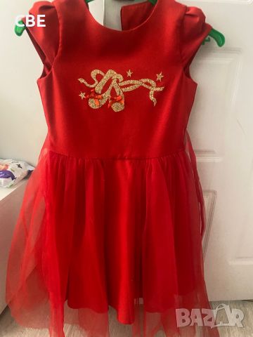 Детска червена рокличка , снимка 2 - Детски рокли и поли - 45344545