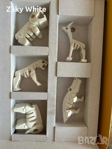 Комплект фигурки HalfToys, 5 магнитни животни: хипопотам, слон, лъв, крокодил, антилопа+диорама, снимка 5 - Образователни игри - 53875230