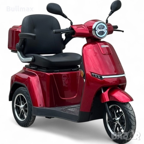 Електрическа триколка Fullmax R1 Robot, 1500W, 60V/20Ah, Червена, CE сертификат, снимка 4 - Инвалидни скутери - 52569986