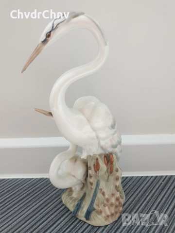 Lladro CASADES статуетка 30см/ЛАДРО КАСАДЕС испанска порцеланова фигура на жерави, снимка 2 - Статуетки - 51500320