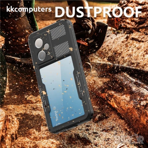 Xiaomi Redmi Note 12 Pro 5G REDPEPPER Водоустойчив / Удароустойчив Калъф + Скрийн Протектор – Черен,, снимка 3 - Калъфи, кейсове - 50797573