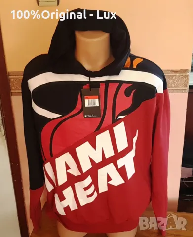 NBA- Miami HEAT-оргинал.Ватиран.дебел.Л, снимка 2 - Суичъри - 48105515