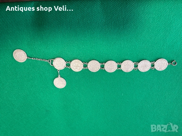 Гривна от сребърни монети №7730 , снимка 4 - Гривни - 52789976