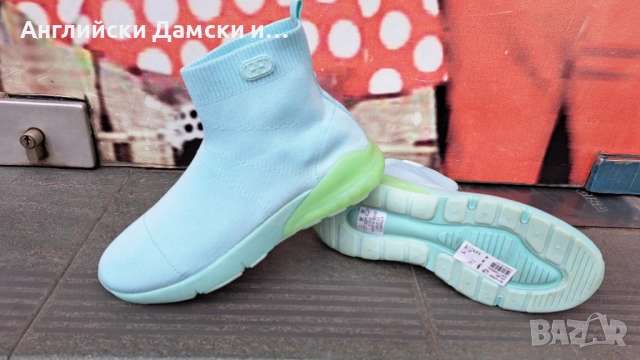 Английски дамски кецове тип чорап-RIVER ISLAND, снимка 12 - Кецове - 40269328