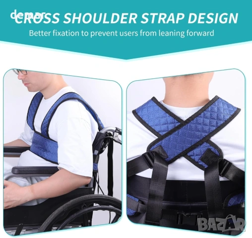 Предпазен колан за инвалидни колички, колани за седалки за пациенти (стил жилетка-зелен), снимка 3 - Инвалидни колички - 53607245