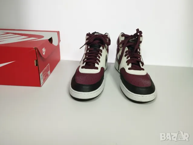 NIKE COURT VISION MID NN Бордо, снимка 4 - Маратонки - 47315008