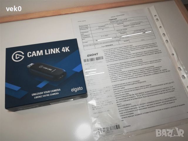 Elgato Cam Link 4K външнa кепчър карта / DSLR 4K стрийминг/запис live, снимка 1