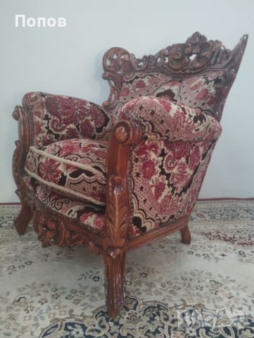 Продавам холна барокова гарнитура, снимка 15 - Дивани и мека мебел - 46162066