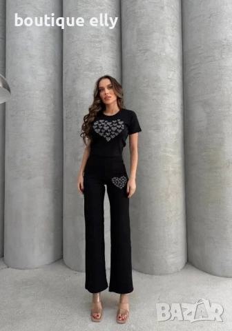 дамски екип в бежово и черно