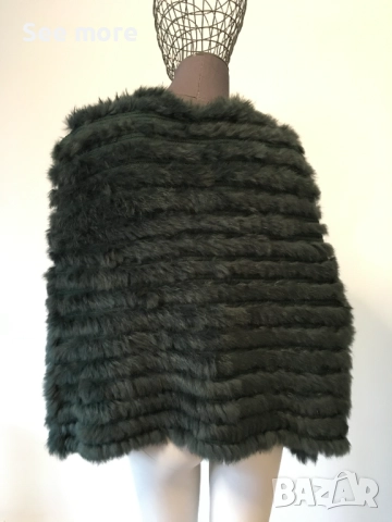 Marella Пончо естествен косъм заек М, снимка 5 - Якета - 52666937