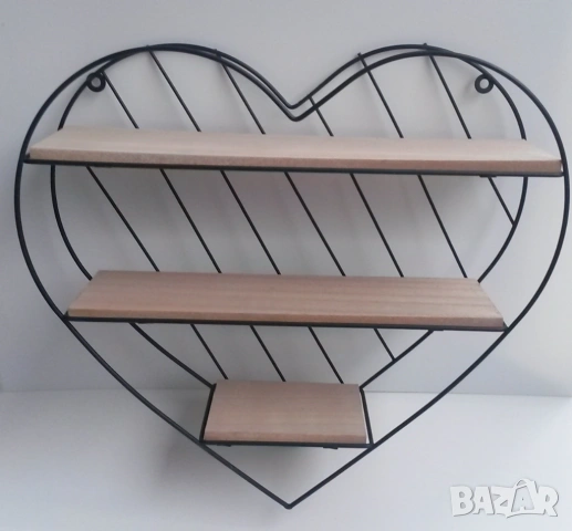 Етажерка/рафт с формата на сърце, снимка 2 - Декорация за дома - 53529564