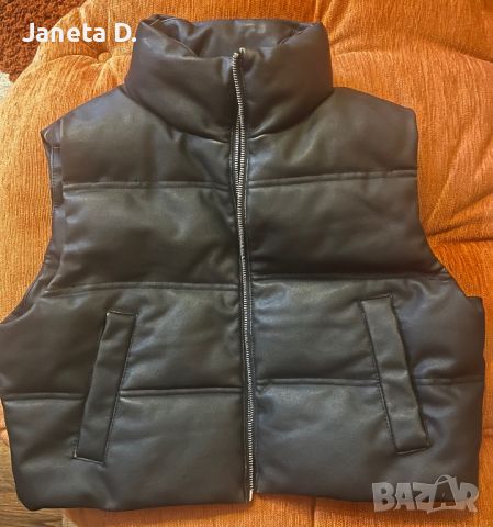 Дамски кожен елек Zara , снимка 1 - Елеци - 46021760