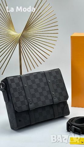 Мъжка чанта Louis Vuitton черен квадрат капак реплика, снимка 1 - Чанти - 45511740