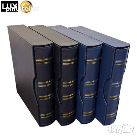 Папка с касета LUX , еко-кожа – GRANDE стандарт А4 , син цвят, снимка 7 - Филателия - 52337429