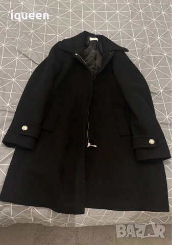 Черно палто MANGO, снимка 2 - Палта, манта - 53276687