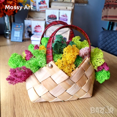 За 8ми март декорации със скандинавски мъх, снимка 7 - Декорация за дома - 53691501