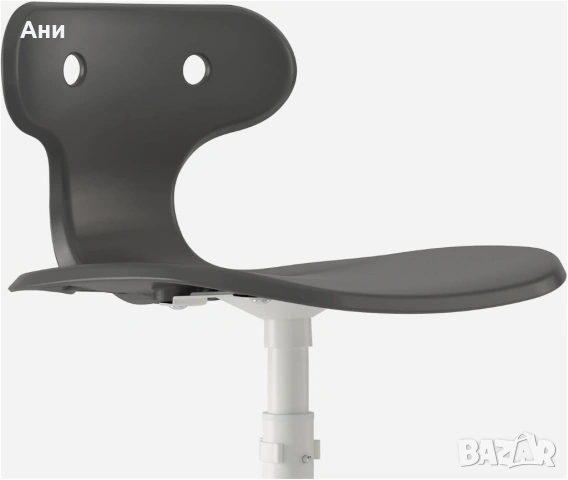 Стол IKEA Molte за бюро детски/възрастен компактен бяло - сив , снимка 2 - Столове - 53819207