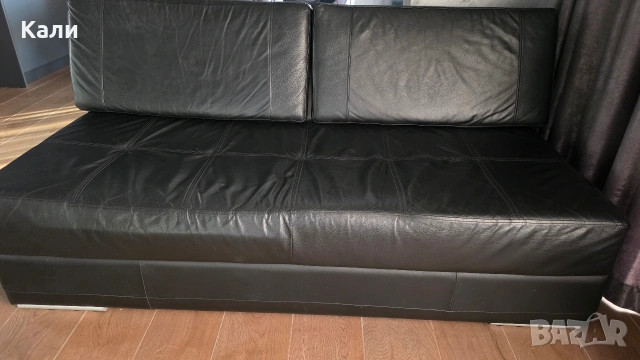 Продавам кожен диван от естесвена кожа, снимка 3 - Дивани и мека мебел - 53741812