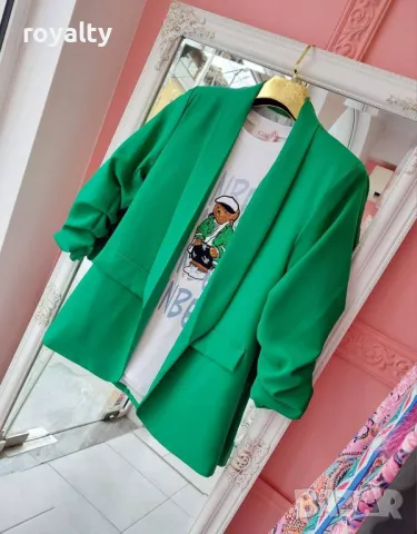 Зелено пролетно сако