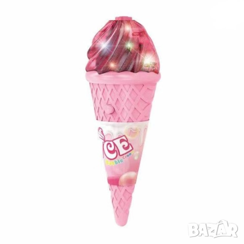 Интерактивна играчка за правене на сапунени мехури, Сладолед, 25 см, Avaleea, снимка 7 - Музикални играчки - 51860937