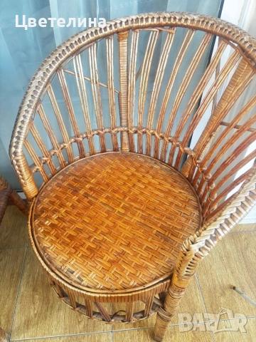 Ратанов комплект , снимка 5 - Градински мебели, декорация  - 53583312