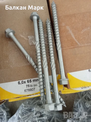 Винт, винтове дърво шестостенна глава, TORX, шайба, връх 17, цинк-ламелно покр. торнадо, разл. р-ри, снимка 2 - Железария - 50988541