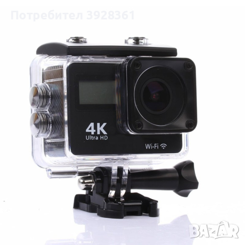 Водоустойчива спортна екшън камера 4K Ultra HD, снимка 1 - Фотоапарати - 45003953