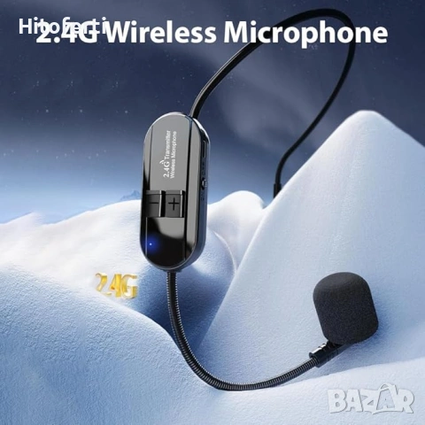 2.4G Безжичен микрофон, слушалки, работно време 6 часа, снимка 3 - Микрофони - 54157569