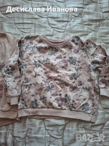 Ватирани блузи за момиче 92 см., снимка 3 - Бебешки блузки - 52416922