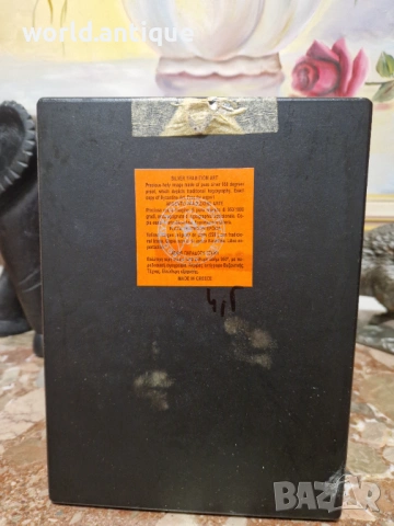 Прекрасна антикварна сребърна икона със сертификат , снимка 6 - Икони - 53913004