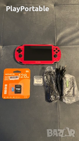 Modded PS Vita PCH-1100 Cosmic Red 128GB/256GB 150+/250+ games