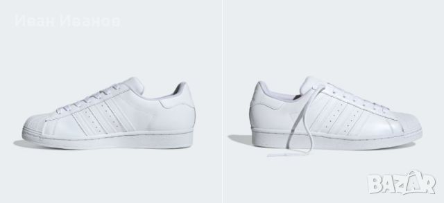 бели маратонки adidas Superstar  EG4960  номер 39,5-40, снимка 7 - Маратонки - 45640632