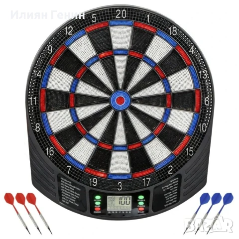 SPORTNOW Електронна миша за дартс за 1-8 играчи, снимка 2 - Дартс - 53776117