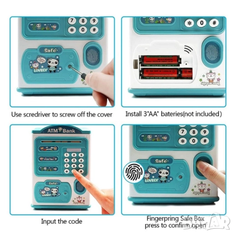 Детска Касичка Тип банкомат, снимка 3 - Други - 52290603