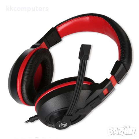 Геймърски слушалки Marvo H8321P, черен/червен - MARVO-H8321 , снимка 1 - Слушалки за компютър - 46320274