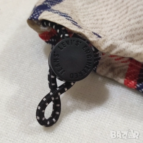 Levi’s Engineered Jeans ветровка с качулка каре – размер L, снимка 10 - Якета - 53683914